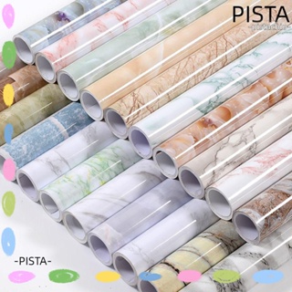 Pista วอลล์เปเปอร์ ลายหินอ่อน กันน้ํามัน มีกาวในตัว สําหรับเฟอร์นิเจอร์ ห้องครัว ห้องน้ํา