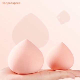 Hanprospree&gt; กล่องเก็บพัฟแต่งหน้า แบบใส ลายพีช พร้อมพัฟฟองน้ํา แห้ง และเปียก