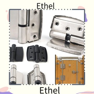 Ethel1 บานพับประตูห้องน้ํา แบบสปริง เหล็ก ทนทาน สีดํา สีเงิน 1 คู่