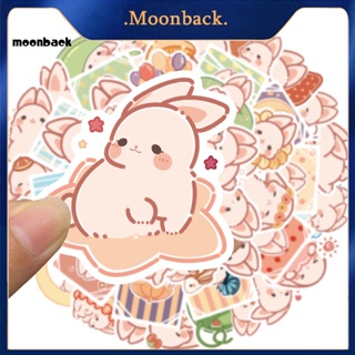 &lt;moonback&gt; สติกเกอร์กราฟฟิตี้ รูปกระต่าย สีชมพู กันน้ํา เหมาะกับของขวัญ สําหรับติดขวดน้ํา ขวดน้ํา 50 ชิ้น