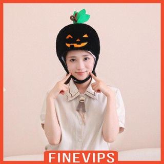 [Finevips] หมวกฟักทอง คอสเพลย์ พร็อพถ่ายรูป ฮาโลวีน น่ารัก สําหรับผู้หญิง