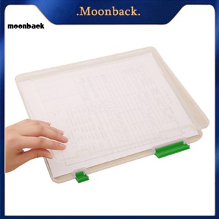 &lt;moonback&gt; กล่องแฟ้มใส ป้องกันฝุ่น ยืดหยุ่น สําหรับซองจดหมาย เอกสาร