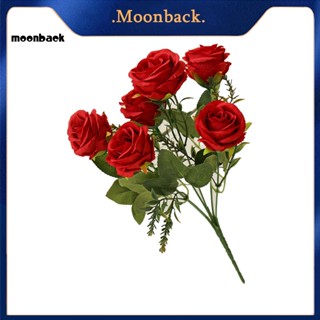 &lt;moonback&gt; ช่อดอกกุหลาบประดิษฐ์ ใช้ซ้ําได้ น้ําหนักเบา สําหรับตกแต่ง 1 ช่อ