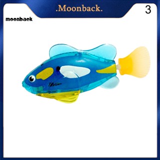 &lt;moonback&gt; หุ่นยนต์ปลาอิเล็กทรอนิกส์กระพริบตู้ปลาอ่างอาบน้ําตกแต่งเด็กของเล่นของขวัญ