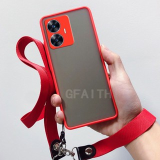 ใหม่ เคสโทรศัพท์มือถือแบบแข็ง ใส พร้อมสายคล้องคอ หรูหรา สําหรับ Realme C55 NFC 10 Pro 10Pro+ 5G 4G 2023 REALMEC55NFC Realme10PRO