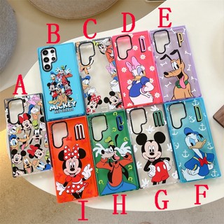 เคสซิลิโคน สำหรับ Clear Case SAMSUNG S23 Plus S23+ S23Ultra S22 Plus S22+ S22Ultra S21 Plus S21+ S21Ultra S20 Plus S20+ S20Ultra Cartoon มิกกี้เมาส์ Mickey Mouse &amp; มินนี่ เมาส์ Minnie Mouse &amp; โดนัลด์ ดั๊ก Donlad Duck &amp; Goofy งี่เง่า Silicone Soft Case