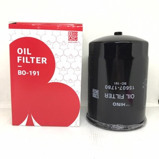 กรองเครื่อง / ไส้กรองน้ำมันเครื่อง HINO FC3J / FC4J / WO6E ฮีโน่ สิงห์ไฮเทค 6 ล้อ ยี่ห้อ BLACK CLUB / เบอร์ BO-191 / ...