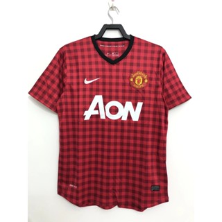 เสื้อกีฬาแขนสั้น ลายทีมชาติฟุตบอล Manchester United 12 13 ชุดเหย้า สไตล์เรโทร