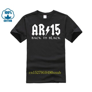 เสื้อยืดแขนสั้นAR15กลับสีดำ T เสื้อทหาร Pro ปืน Rights Shall Not Be Infringed ACDCS-5XL