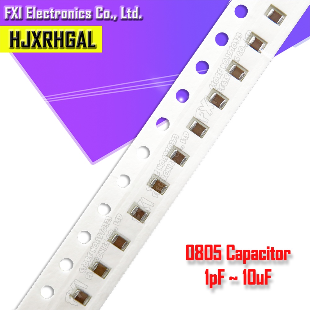 ตัวเก็บประจุฟิล์มเซรามิค แบบหนา 0805 SMD ชิป hjxrhgal 0.5PF ~ 300PF 0.5PF 1PF 2PF 4.7PF 10PF 20PF 47