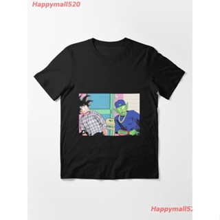 เสื้อยืดแขนสั้นเสื้อยืดโอเวอร์ไซส์ Dragon Ball Z Son Goku And Piccolo Friday Damn Meme Essential T-Shirt เสื้อยืด ดพิมพ์