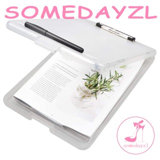 Somedayzl กล่องคลิปบอร์ดพลาสติก ขนาด A4 ทนทาน สําหรับใส่กระดาษ เครื่องเขียน สํานักงาน