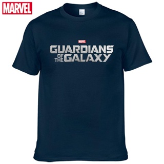 เสื้อยืดแขนสั้นMarvel Avengers ผู้ปกครองของ Galaxy แขนสั้น Tee เสื้อผู้ชายฤดูร้อนเสื้อยืดผ้าฝ้ายกราฟิกเสื้อ T  tops #50S