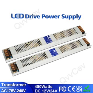 ไดรเวอร์ 400W บางพิเศษ สําหรับแถบ LED แหล่งจ่ายไฟแรงดันไฟฟ้าคงที่ DC 12V 24V หม้อแปลงไฟ 400W