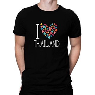 [S-5XL] 2022 2022 buron I Love Thailand Colorful Hearts T-Shirt Discount เสื้อยืดผ้าฝ้ายพิมพ์ลาย เสื้อยืดผู้ชาย t-shirt