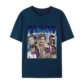 เสื้อยืด ผ้าฝ้าย พิมพ์ลายการ์ตูนอนิเมะ Pedro Pascal คุณภาพสูง สําหรับผู้ชาย