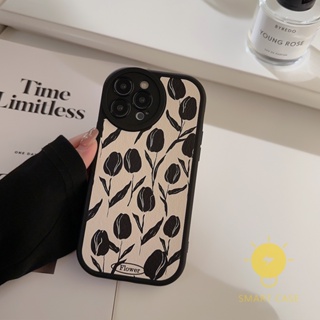 For เคสไอโฟน 14 Pro Max [Flower Leather Texture] เคส Phone Case For iPhone 14 Pro Max Plus 13 12 Mini 11 X XS Max XR For เคสไอโฟน11 Ins Korean Style Retro Classic Couple Shockproof Protective TPU Cover Shell