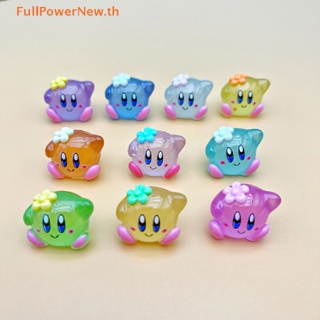 Power เครื่องประดับเรซิ่นเรืองแสง ลายการ์ตูน Kirby Kawaii สําหรับตกแต่งภูมิทัศน์ 2 ชิ้น