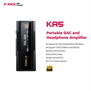 Fiio JadeAudio KA5 ชิปขยายเสียงหูฟัง USB DAC CS43198 3.5 4.4 มม. PCM 768khz DSD256 สําหรับ Android IOS WIN10