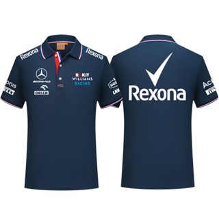 เสื้อยืดโปโล แขนสั้น ลายทีมแข่งรถ Mercedes Benz Williams F1 คุณภาพสูง แฟชั่นฤดูร้อน สําหรับผู้หญิง