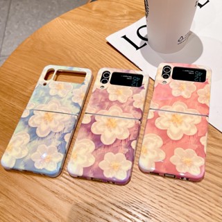 เคสโทรศัพท์มือถือ ลายดอกไม้ สีน้ํามัน สําหรับ Samsung Galaxy Z Flip4 Z Flip3 Z Flip4 Z Flip3