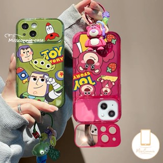 เคสโทรศัพท์มือถือ แบบฝาพับกระจก ลายการ์ตูน Toy Story Buzz Lightyear น่ารัก พร้อมสายคล้อง สําหรับ Oppo A15 A5s A7 A31 A15s A57 A12 A53 A9 A5 A3s A33 A35 A77S A77 A11K