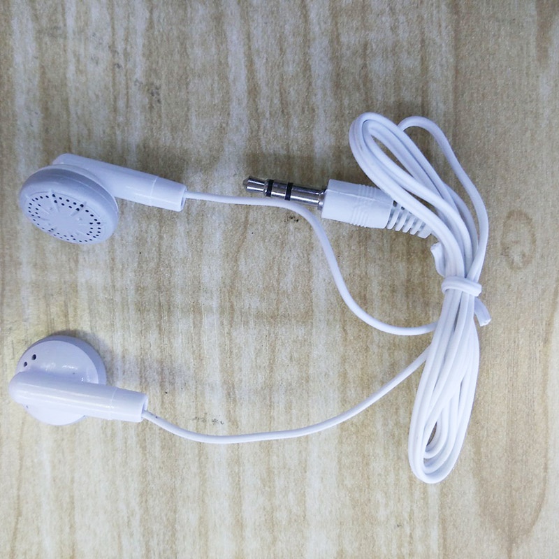 ชุดหูฟังแจ็คอินเอียร์ Mp3 3.5 มม. 60 ซม. คุณภาพสูง สีขาว สําหรับโทรศัพท์มือถือ