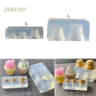 Jlove แม่พิมพ์ซิลิโคนเรซิ่น รูปกรวย สําหรับทําไอศกรีม DIY