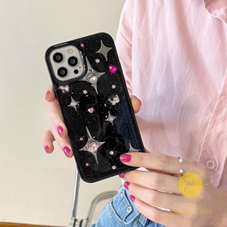 For เคสไอโฟน 14 Pro Max [Star Diamond Gemstone] เคส Phone Case For iPhone 14 Pro Max Plus 13 12 Mini 11 For เคสไอโฟน11 Ins Korean Style Retro Classic Couple Shockproof Protective TPU Cover Shell