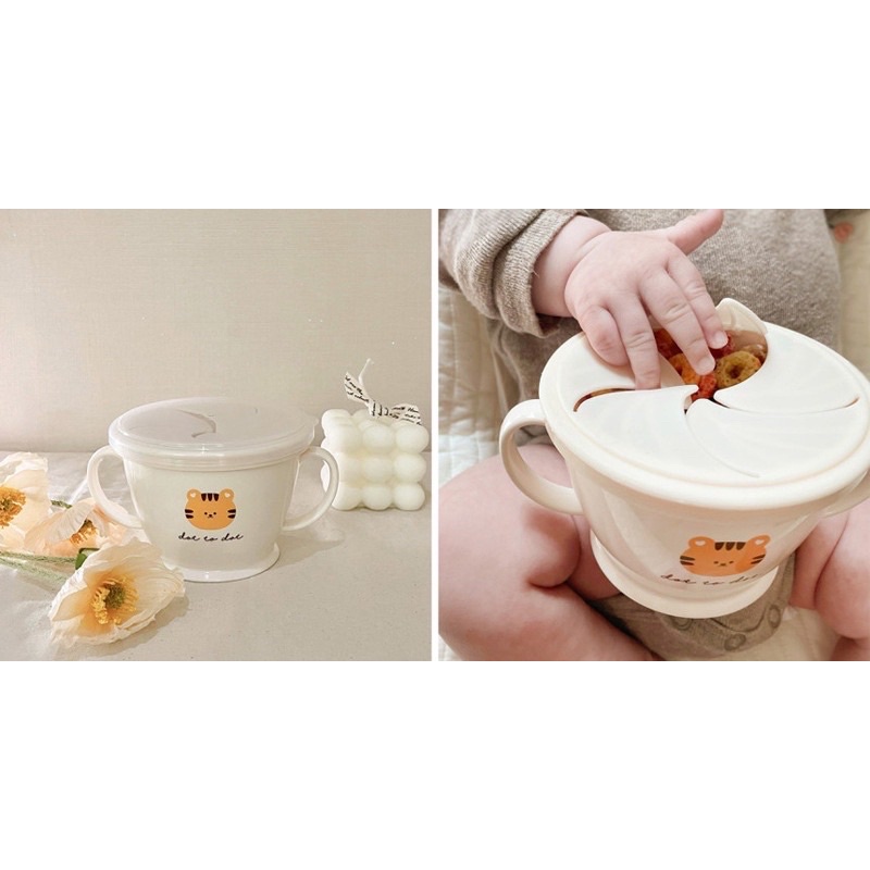 [ซื้อจากVideo&Liveลด100] พร้อมส่งในไทย🧸ถ้วยเก็บขนมขบเขี้ยว มี 2 หูจับมีฝาปิด - รูปที่ 5