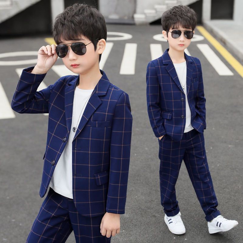baby suit ชุดสูทเด็กชาย ชุดออกงานสำหรับเด็กชาย เสื้อสูท+เสื้อกั๊ก+กางเกง/ Size110-160