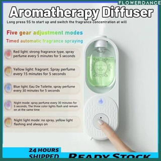 ติดผนัง Aroma Diffuser Air Aroma Humidifier น้ำมันหอมระเหย Ultrasonic Aromatherapy Diffuser อัตโนมัติ Fragrant Mist เครื่องฟอกอากาศ Flower