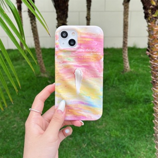 ใหม่ เคสโทรศัพท์มือถือแบบนิ่ม TPU ลายภาพวาดสีน้ํามัน รูปเพ้นท์ 3D หลากสี สําหรับ iPhone 14 13 12 11 Pro Max 12Pro 13Pro 14Pro 14Plus 12ProMax 13ProMax 14ProMax