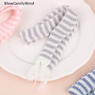 Blowgentlywind ผ้าพันคอถักนิตติ้ง ขนาดเล็ก 1/6 DIY อุปกรณ์เสริม สําหรับตกแต่งบ้านตุ๊กตา BGW