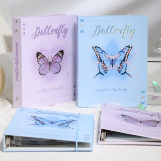 Peach Simple butterfly album Star card photo postcard loose-leaf storage