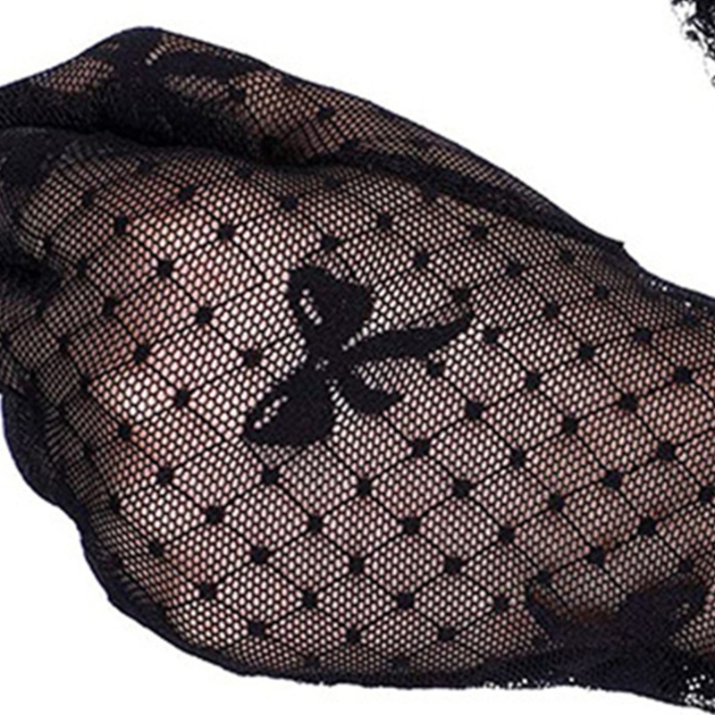 บูม ผู้หญิงถุงมือลูกไม้สั้นถุงมือลูกไม้เจ้าสาวถุงมือข้อมือถุงมือพรรค - รูปที่ 4