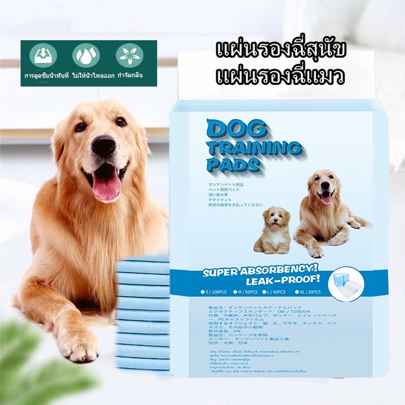 แผ่นรองฉี่สุนัข แผ่นรองฉี่สุนัขและแมว ช่วยฝึกขับถ่าย ซึมซับได้ดี กักเก็บกลิ่น