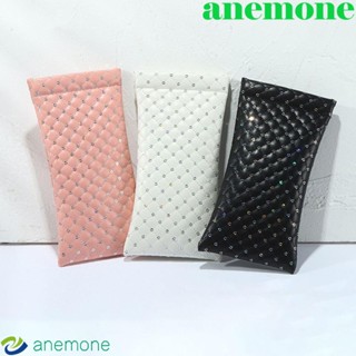 Anemone เคสแว่นตากันแดด หนัง PU ประดับเลื่อม แบบนิ่ม แฟชั่นสําหรับผู้หญิง