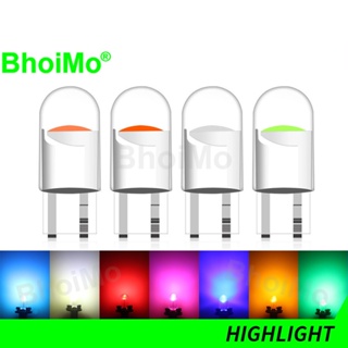 Bhoimo T10 แผงไฟ Led COB W5W 194 168 แบบเปลี่ยน สําหรับติดตกแต่งภายในรถยนต์ รถจักรยานยนต์ DC12V