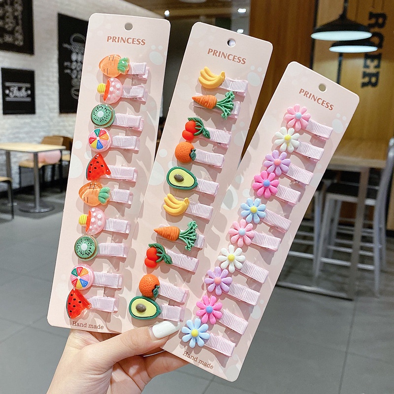 10 ชิ ้ น/Set ดอกไม ้ น ่ ารักคลิปผมเด ็ ก Catoon สัตว ์ ผลไม ้ เด ็ กสาว Hairpins Barrettes หวานเด ็ กอุปกรณ ์ เสริมผม ราคา ถูกที่สุด ดีลบีเคเค แกลเลอรีภาพที่ 3