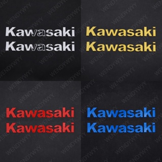 สติกเกอร์ตราสัญลักษณ์ ลายตัวอักษร Kawasaki 3D สําหรับติดตกแต่งล้อรถถัง Kawasaki Ninja 250R 300R ZX6R ZX636 ZX10R Z1000 Z800 Z250 ZX7R ZX9R ZX12R