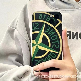 STONE ISLAND เคสโทรศัพท์มือถือ แบบนิ่ม ลายการ์ตูน สําหรับ Apple 14pro 6s 13max 12 7