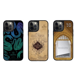 เคสโทรศัพท์มือถือแบบแข็ง เคลือบกระจก ลาย Harry Potter Casetify สําหรับ iPhone 14 13 12 11 Pro Max Plus