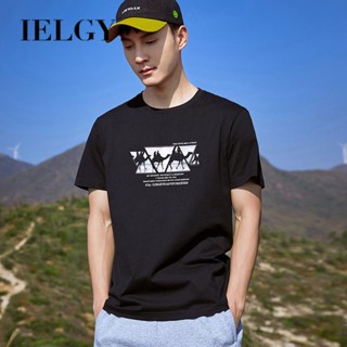 Ielgy เสื้อยืดคอกลม แขนสั้น พิมพ์ลายอูฐ ทรงสลิมฟิต สําหรับผู้ชาย