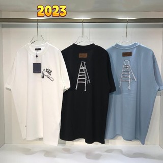 6061 เสื้อยืดแขนสั้น ปักลาย แฟชั่นคู่รัก สําหรับผู้หญิง ผู้ชาย