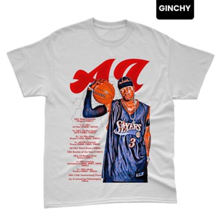 【ใหม่】Allen Iverson Sixers "AI Bootleg"  Casual Outfit Tops Fashion Sports Unisex