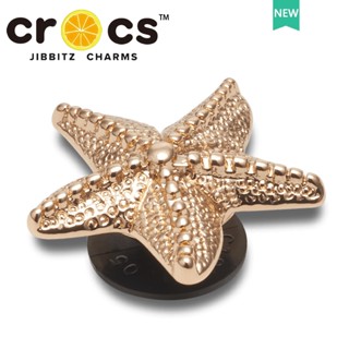 Crocs jibbiz หัวเข็มขัดโลหะ รูปปลาดาว อุปกรณ์เสริม สําหรับรองเท้า