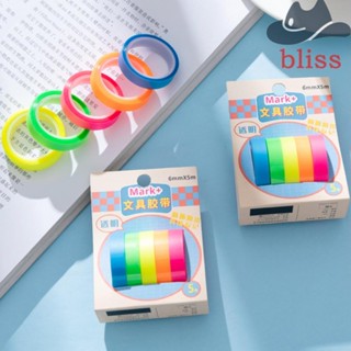 Bliss เทปกาวเรืองแสง ฉีกได้ 5 สี สําหรับตกแต่ง DIY