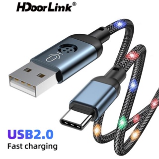 Hdoolink สายชาร์จ USB Type C ควบคุมด้วยเสียงเพลง 1.2 ม. ชาร์จเร็ว