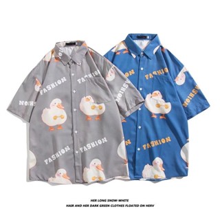 เสื้อเชิ้ตฮาวาย เสื้อHawaiiสไตล์เกาหลี เสื้อเชิ้ตแขนสั้นเสื้อสงกรานต์ ใส่ได้ทั้งชาย-หญิง Hawaii 100 แบบ รุ่น 1251